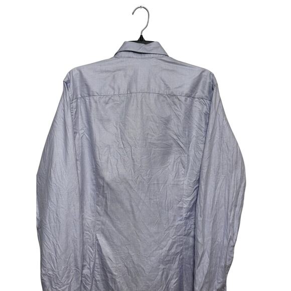 Jack Victor Mens Button-Up Shirt Purple Striped Long Sleeve Point Collar M New - Picture 5 of 9